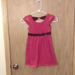 George Pink Dress with Black Details